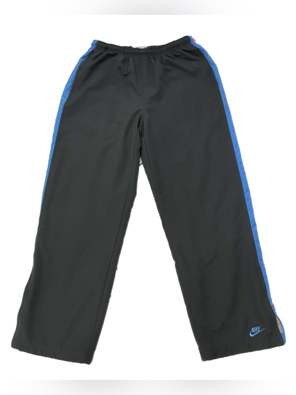 Vintage Y2K Nike gray Blue Side Stripe  Track Pants
